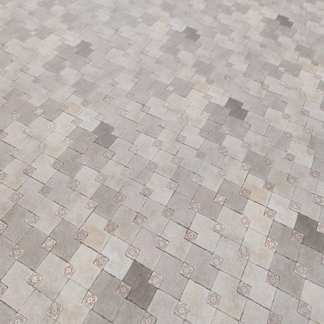 Old Mosaic Stone Floor Texture