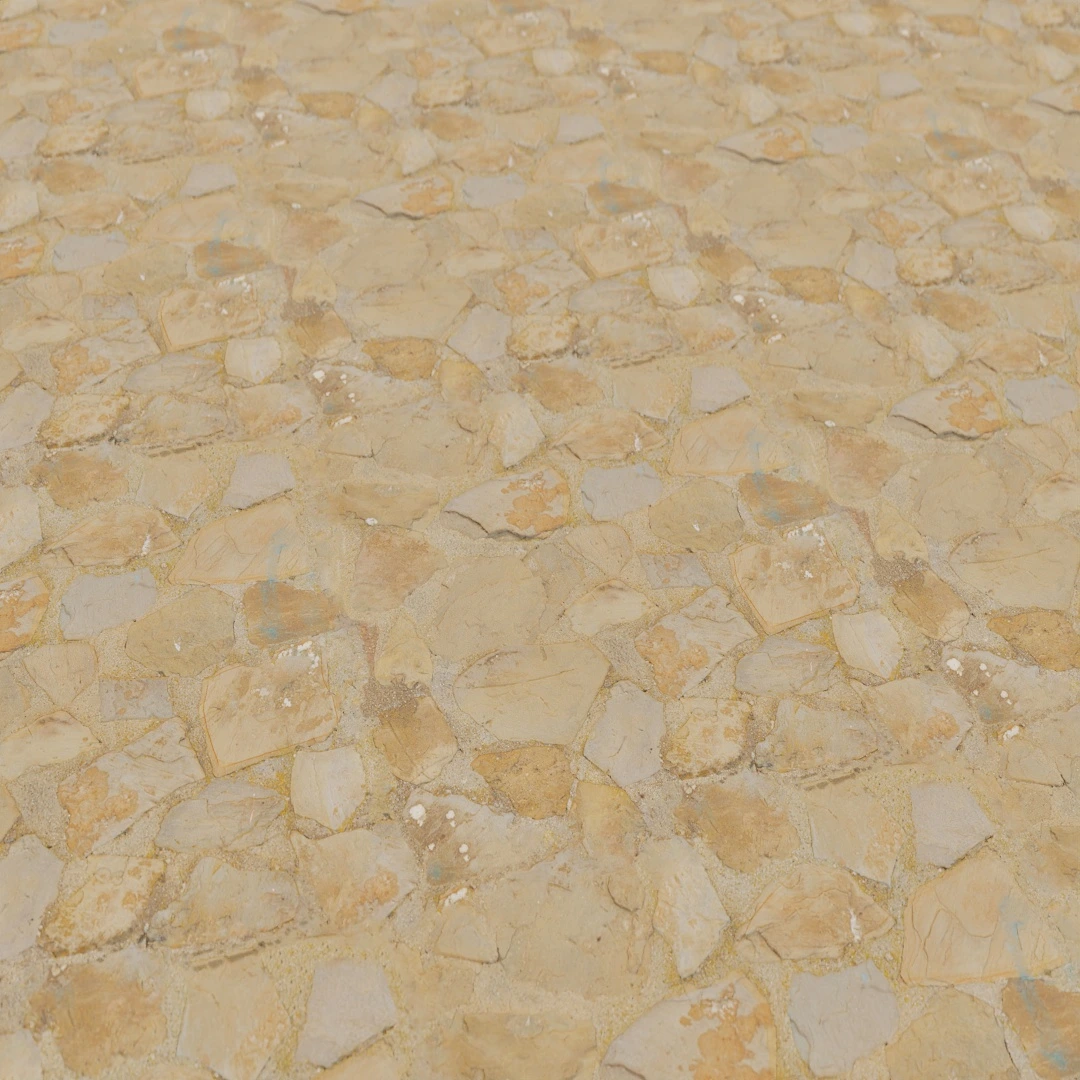 Old Mosaic Stone Wall Texture