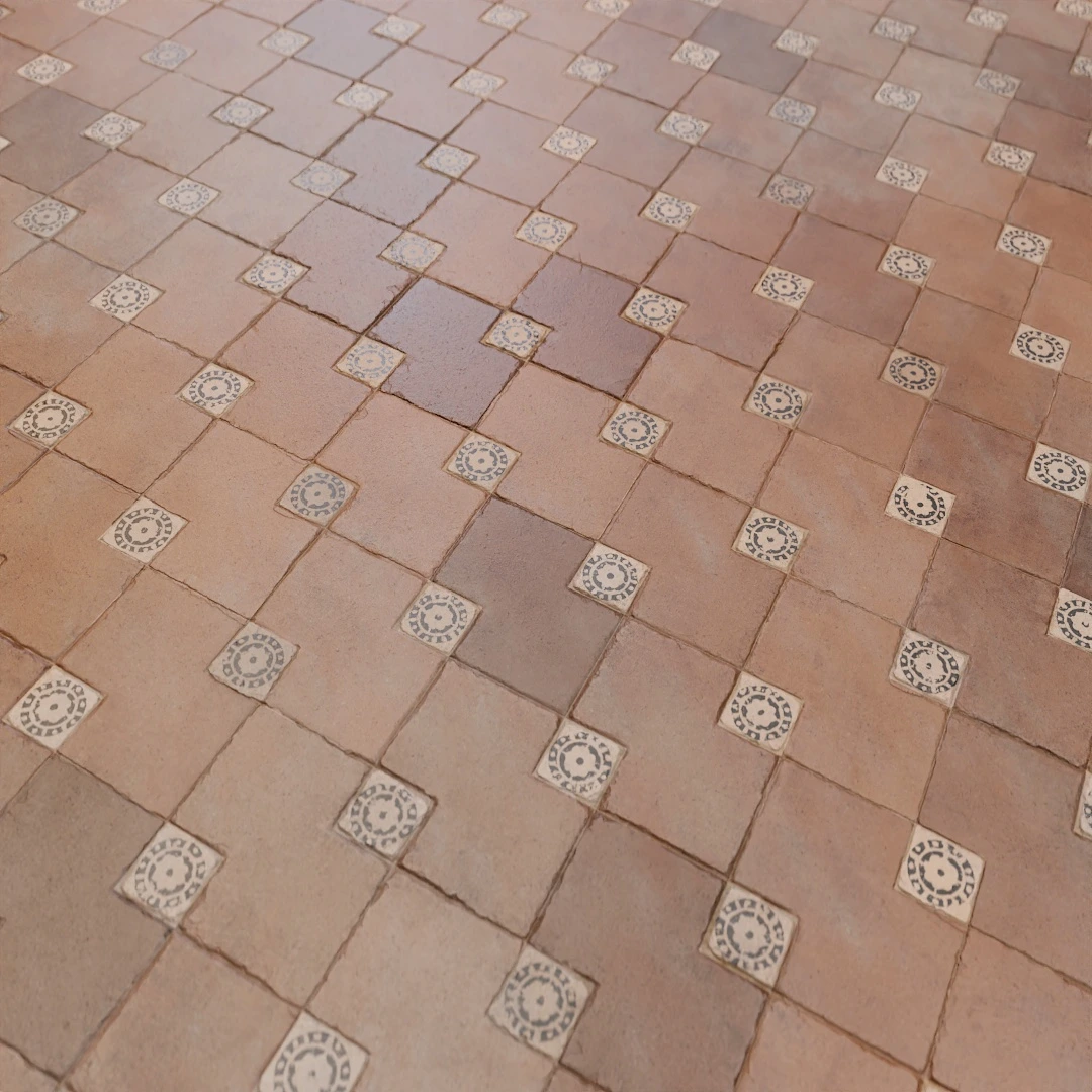 Old Mosaic Travertine Stone Texture