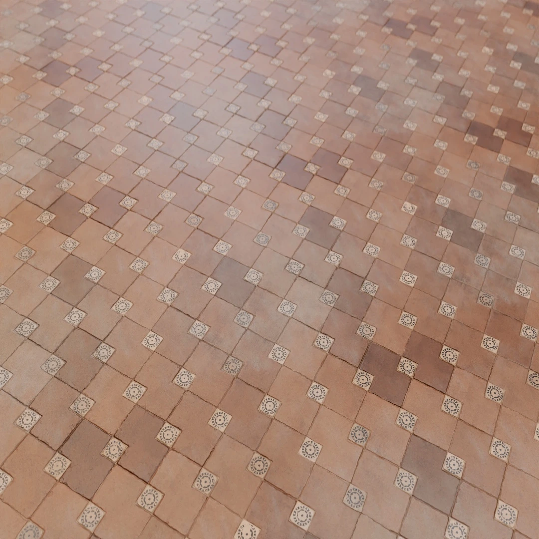 Old Mosaic Travertine Stone Texture