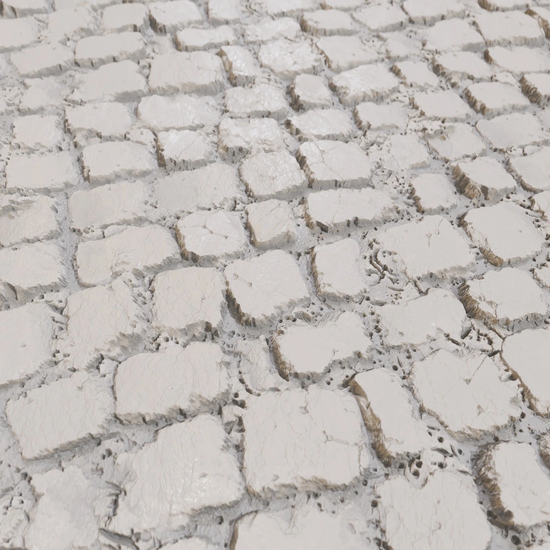 Old Mossy Cobblestone Floor Texture