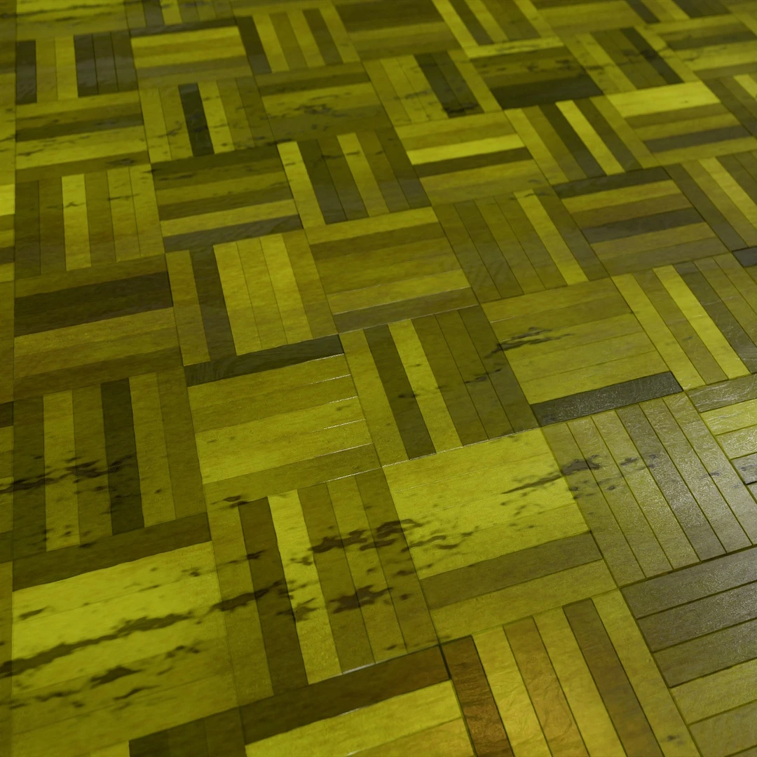 Old Variegated Mosaic Parquet Wood Texture