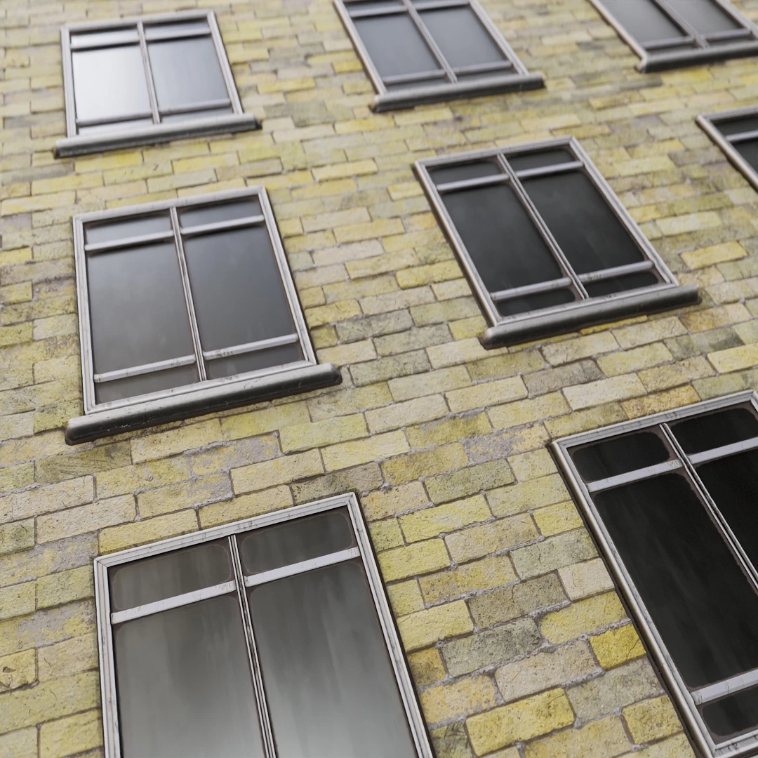 Old Weathered Brick Facade Texture