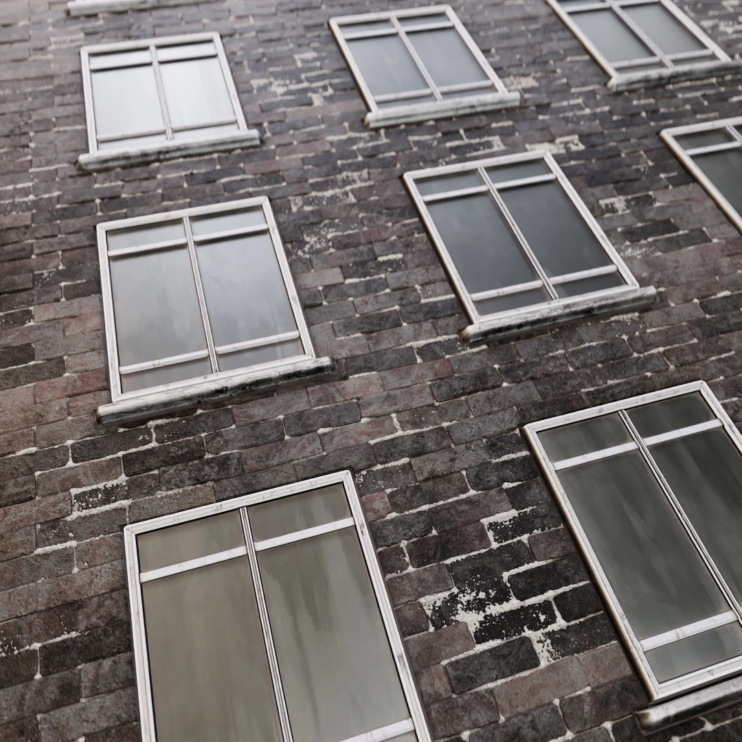 Old Weathered Brick Facade Texture