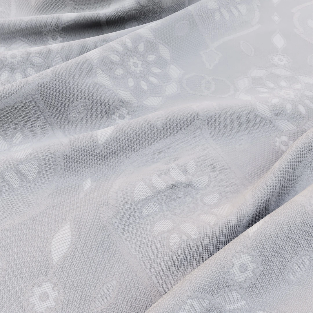 Olive Floral Patterned Fabric Texture