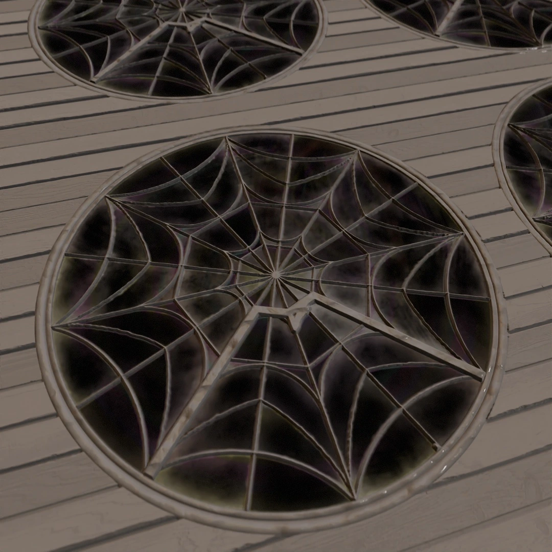 Ophelia Stained Glass Window Texture