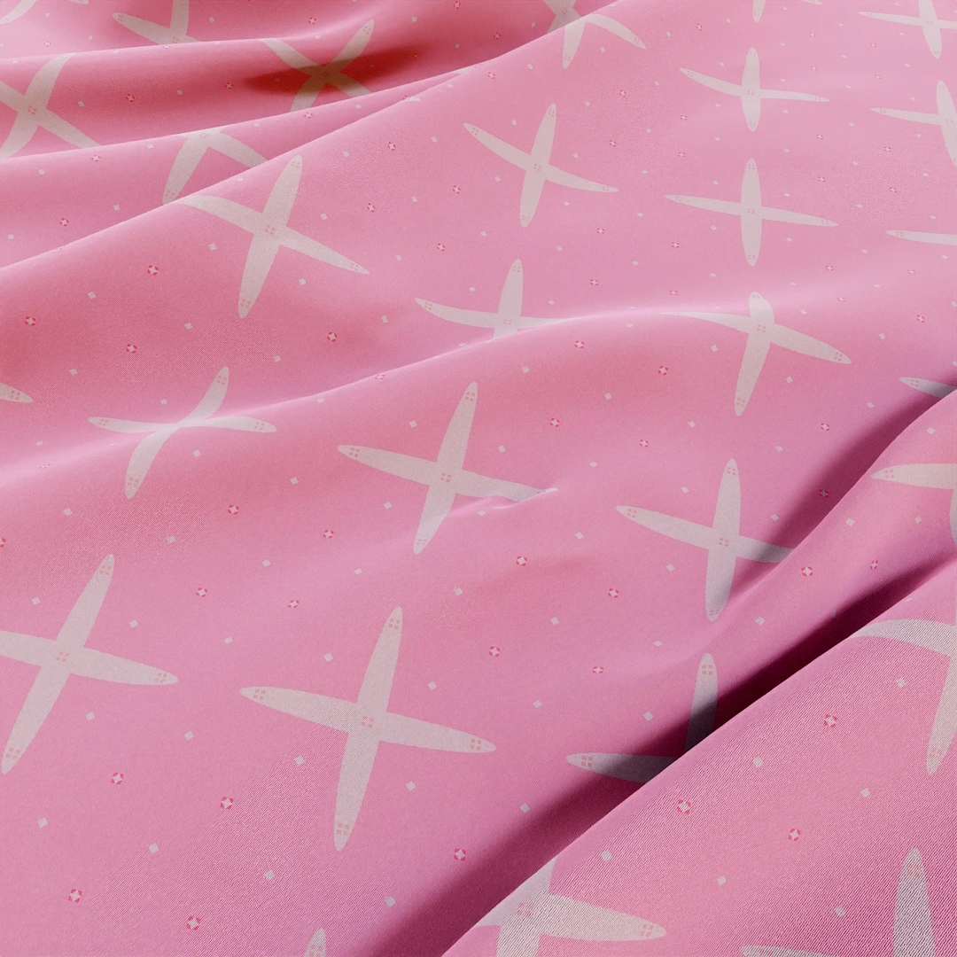 Pastel Pink Starry Clean Fabric Texture