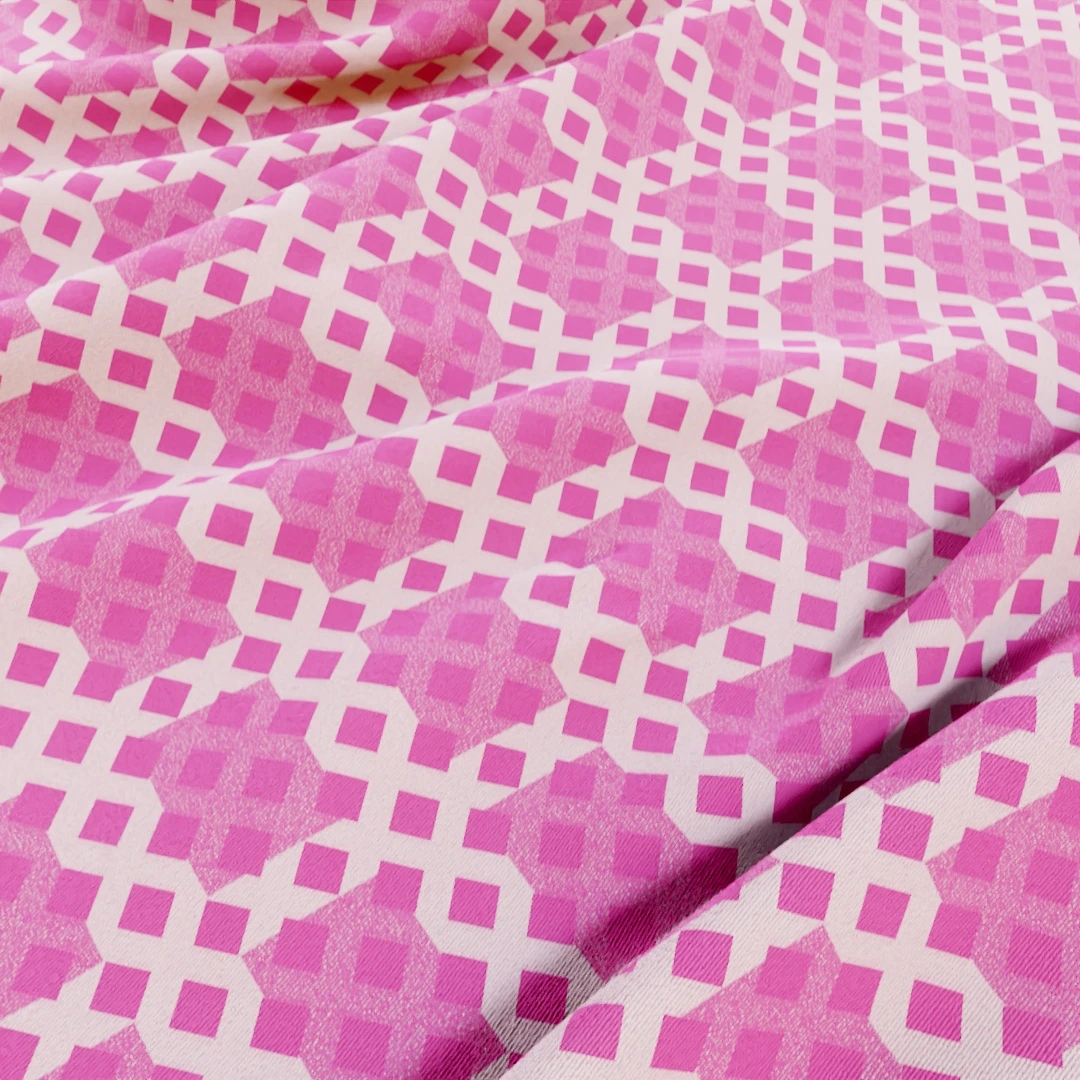 Pink Geometric Patterned Fabric Texture