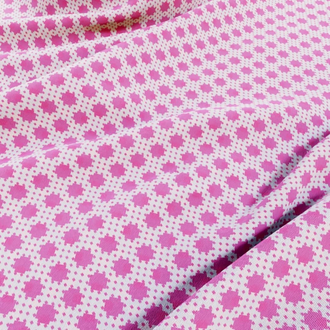 Pink Polka Dot Cotton Fabric Texture