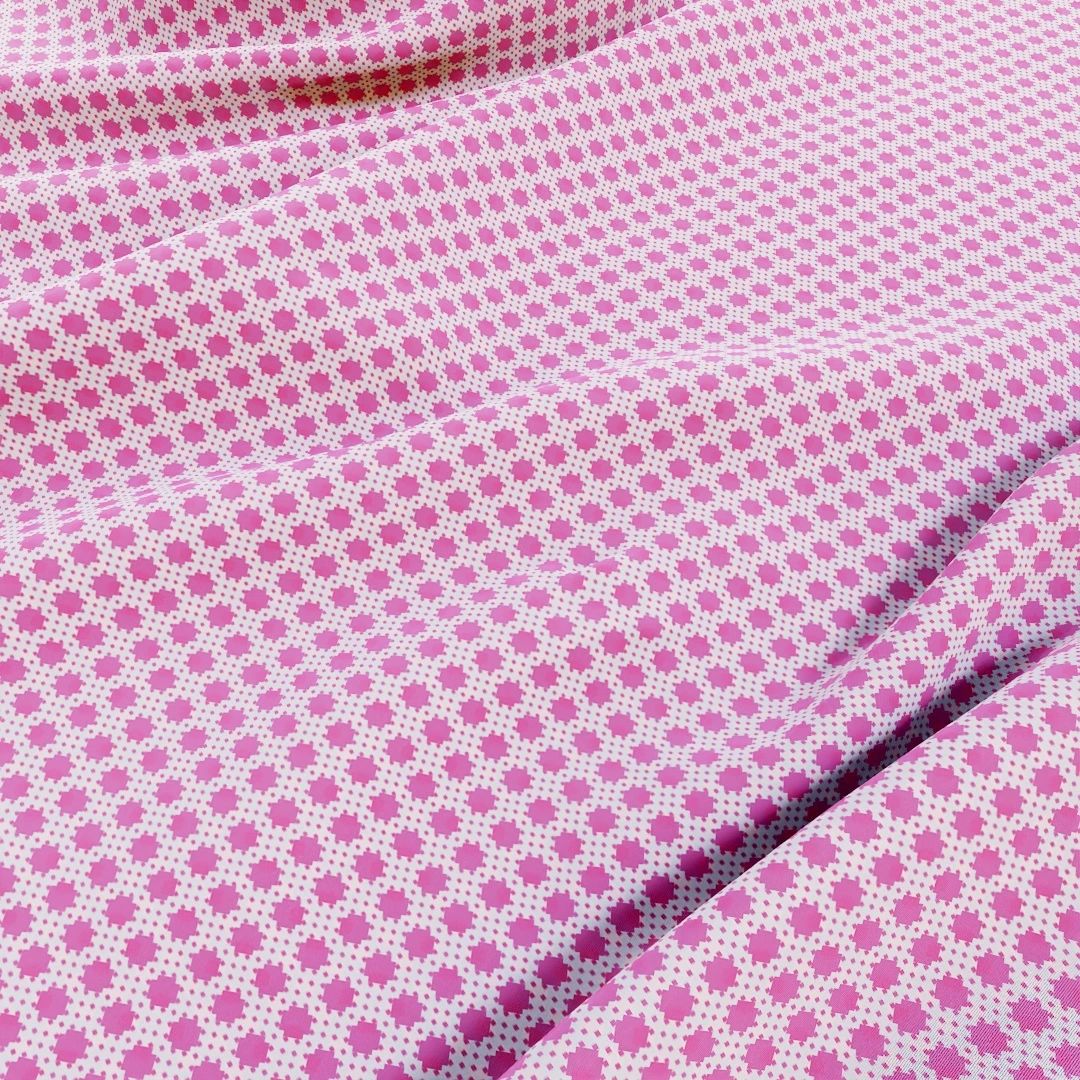 Pink Polka Dot Cotton Fabric Texture