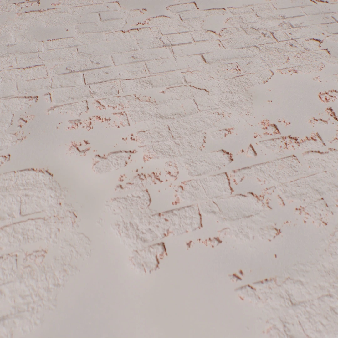 Plastered Red Brick Wall Texture