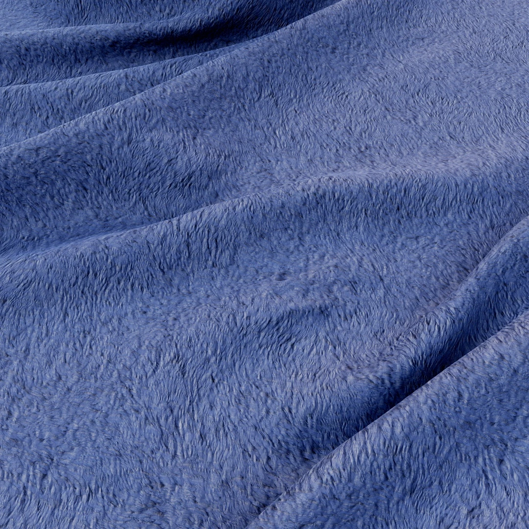 Plush Sapphire Faux Fur Texture