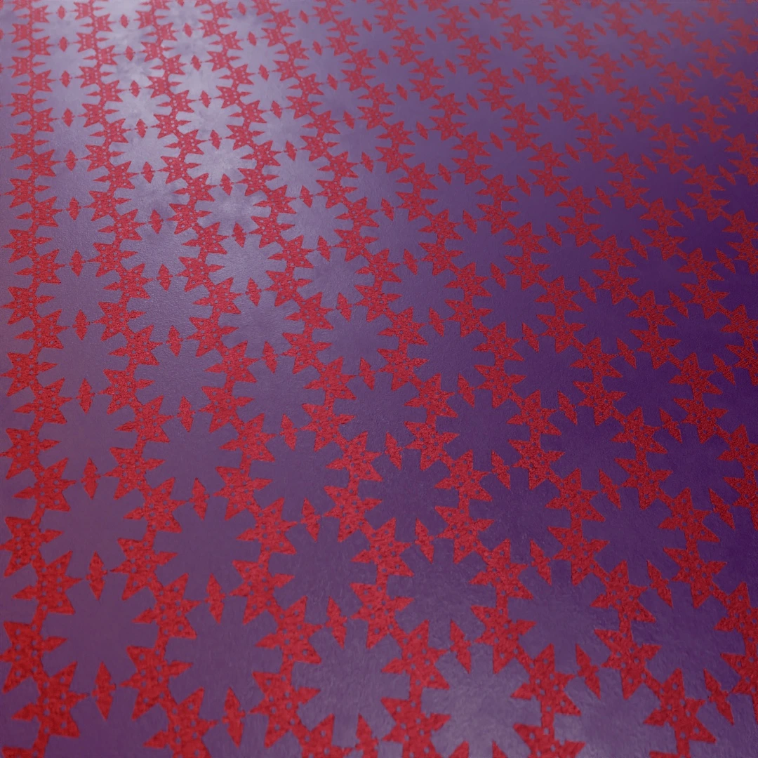 Red Purple Star Patterned Texture