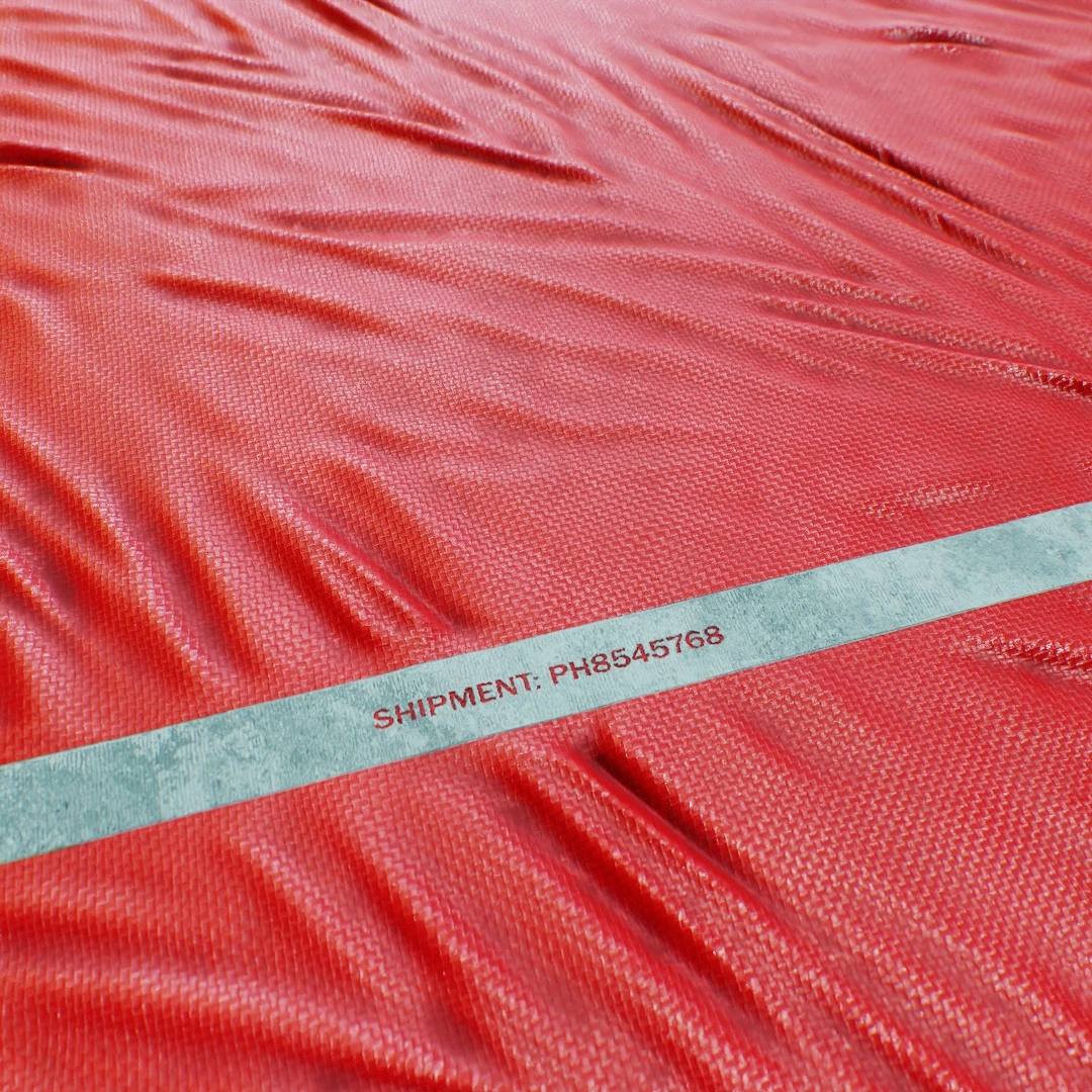Red Woven Tarpaulin Texture
