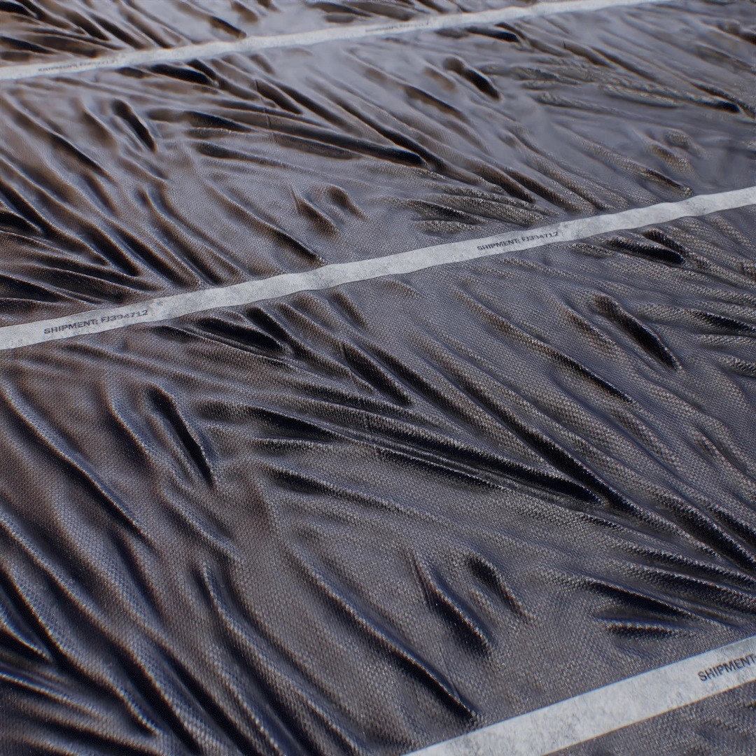 Rugged Ebony Tarpaulin Texture
