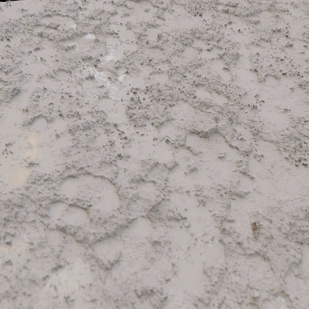 Rugged Mossy Mud Footprint Texture