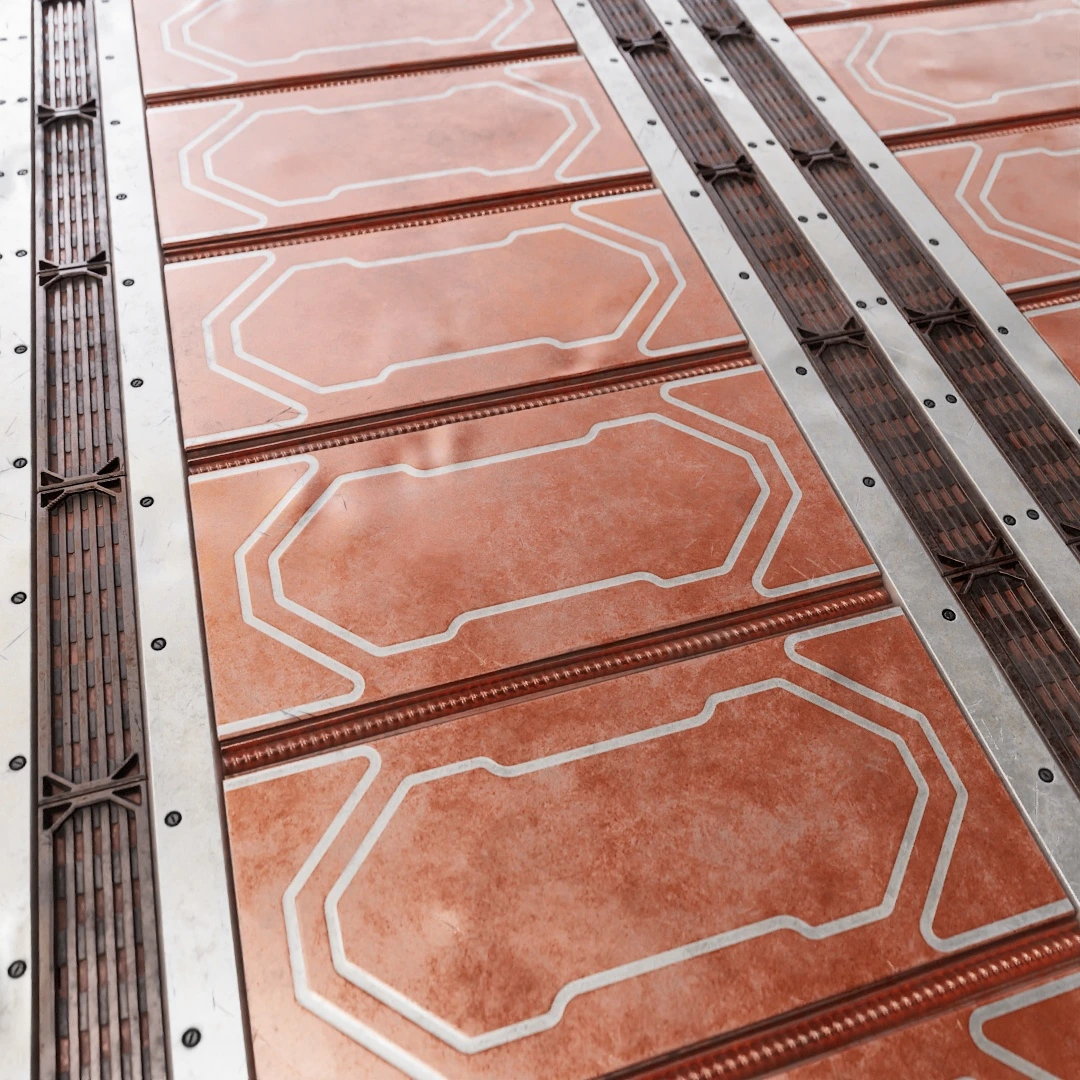 Rusted Sci-Fi Metal Floor Texture