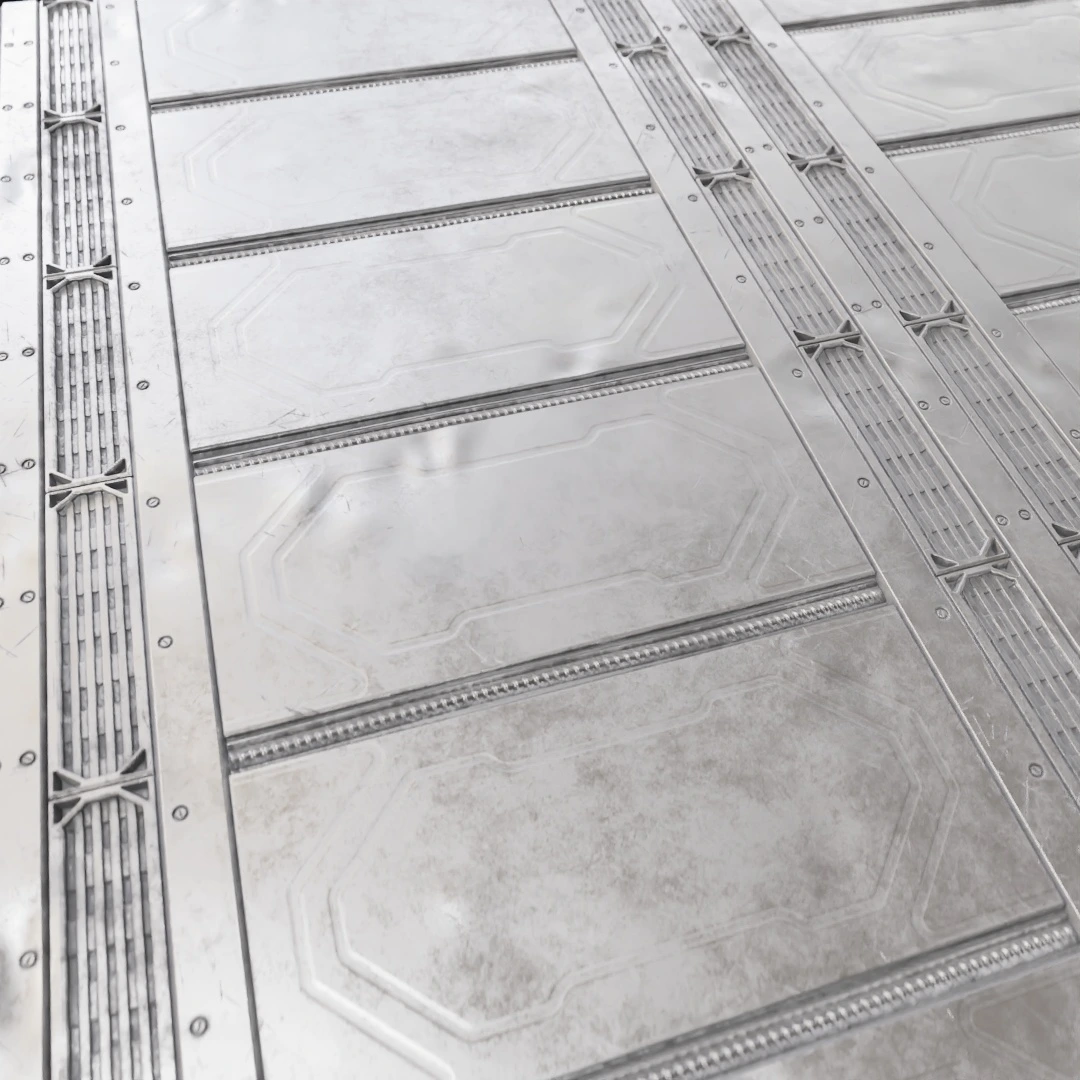 Rusted Sci-Fi Metal Floor Texture