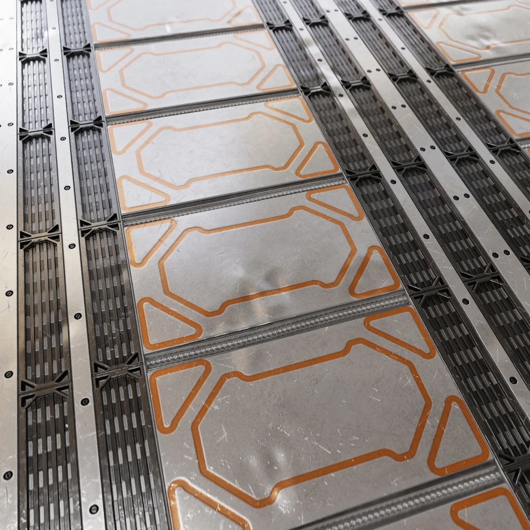 Rusted Sci-Fi Metal Floor Texture