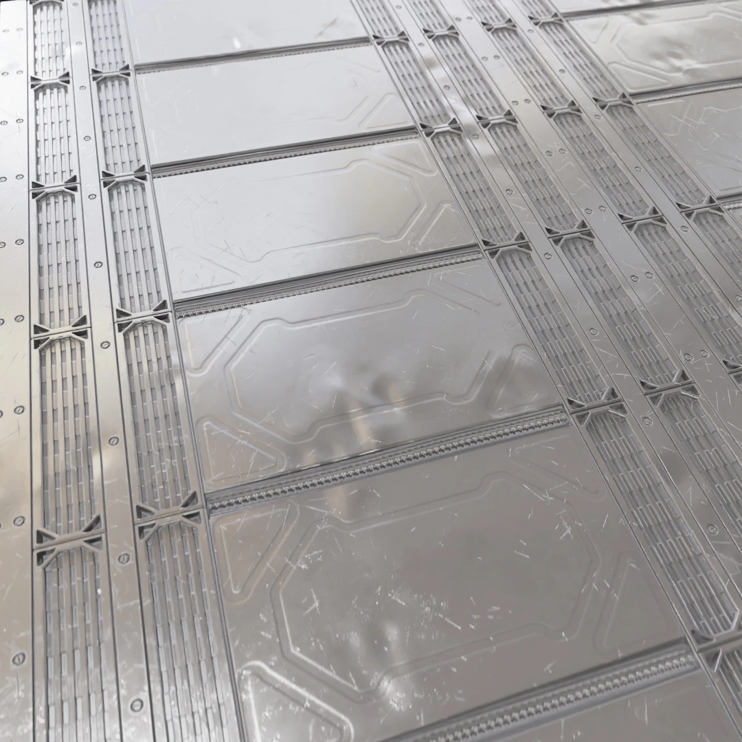 Rusted Sci-Fi Metal Floor Texture