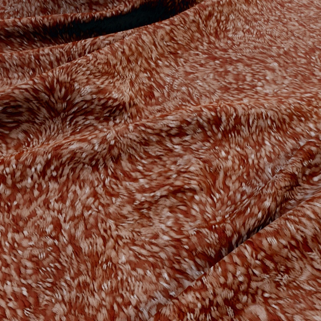 Rustic Auburn Faux Fur Texture