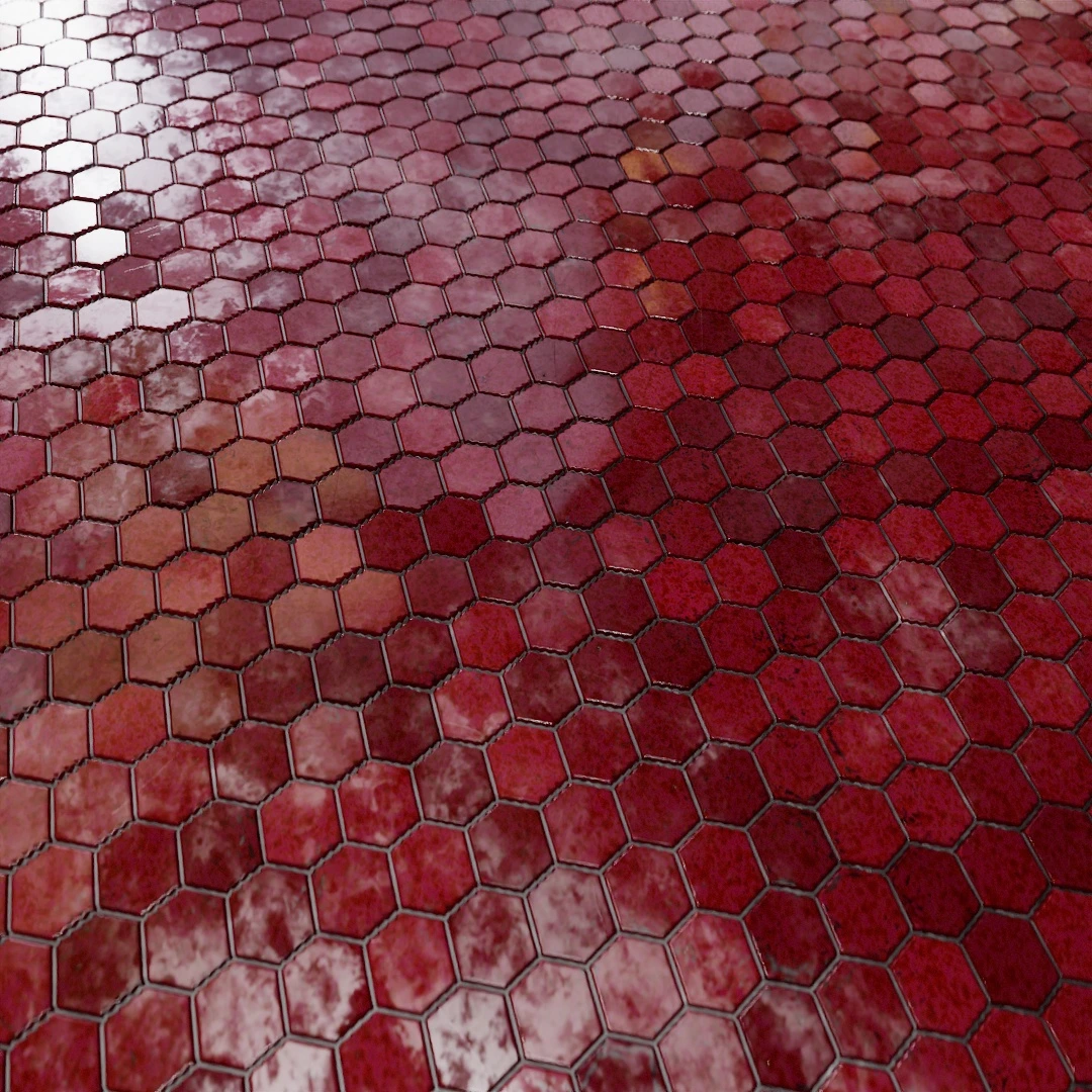 Rustic Crimson Hexagon Texture