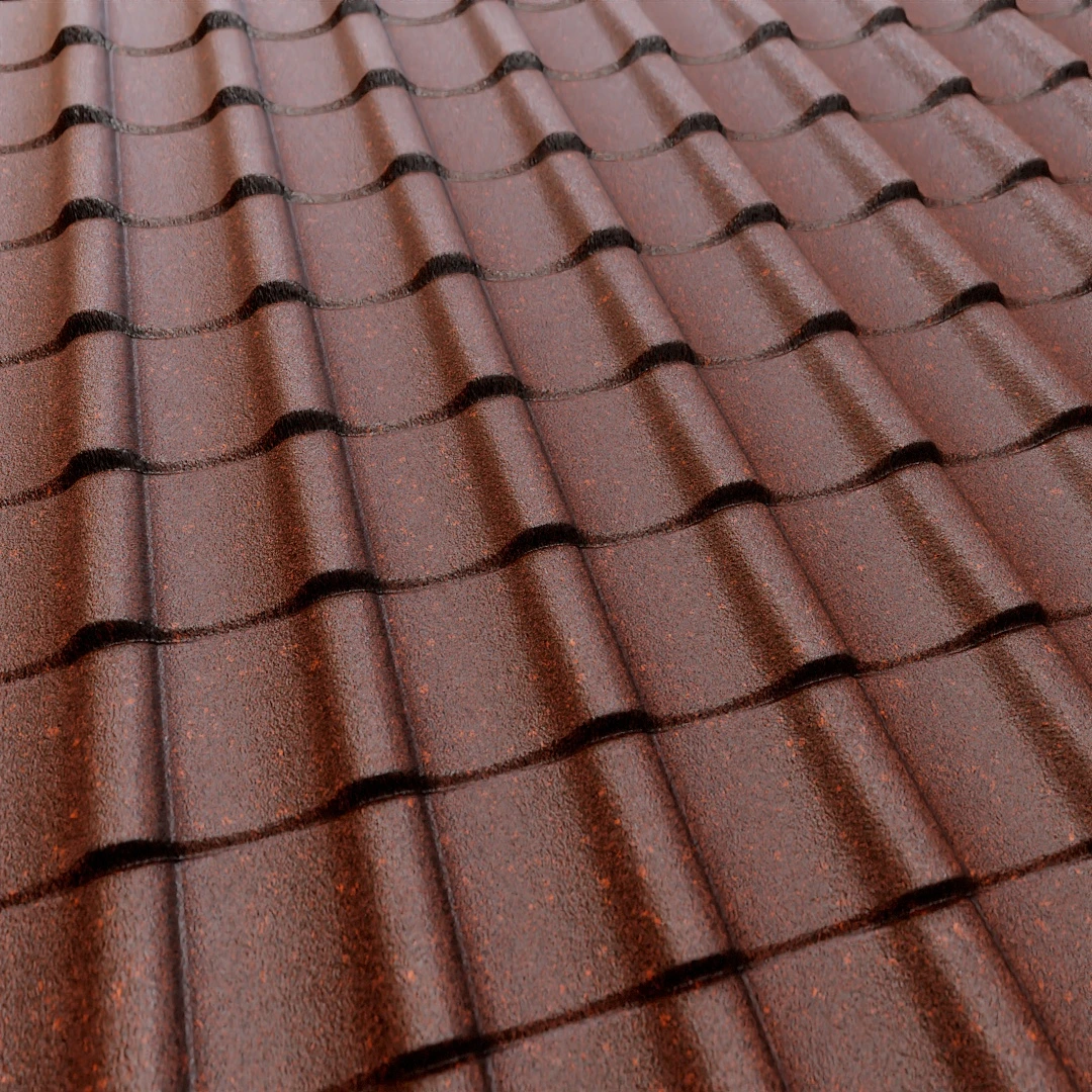 Rustic Terra Cotta Roof Texture