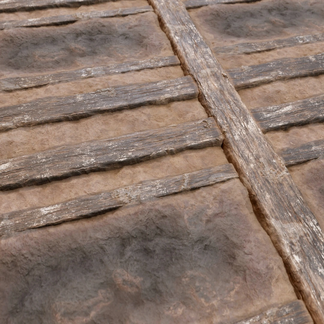 Rustic Wood Lath Wall Texture