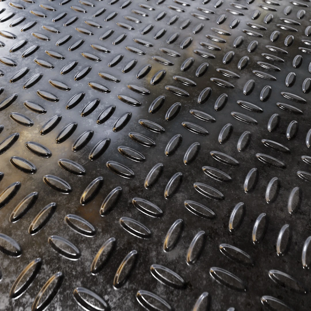 Rusty Scuffed Tread Plate Texture