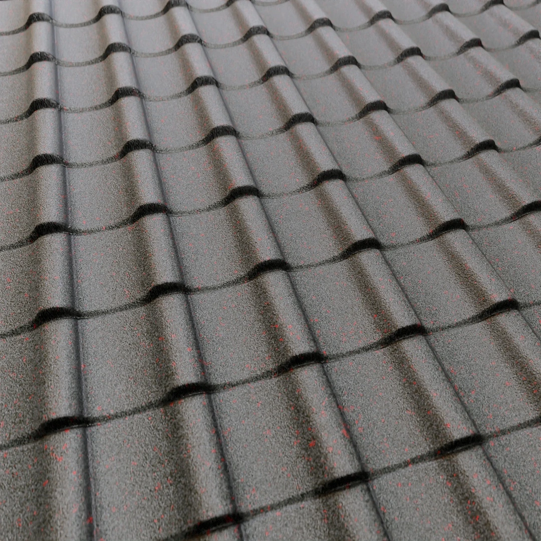 Scalloped Slate Grey Roof Texture