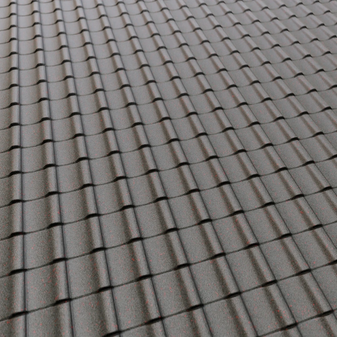Scalloped Slate Grey Roof Texture