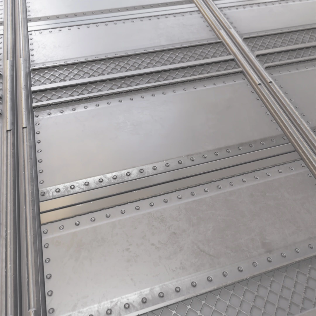 Sci-Fi Aged Metal Door Texture