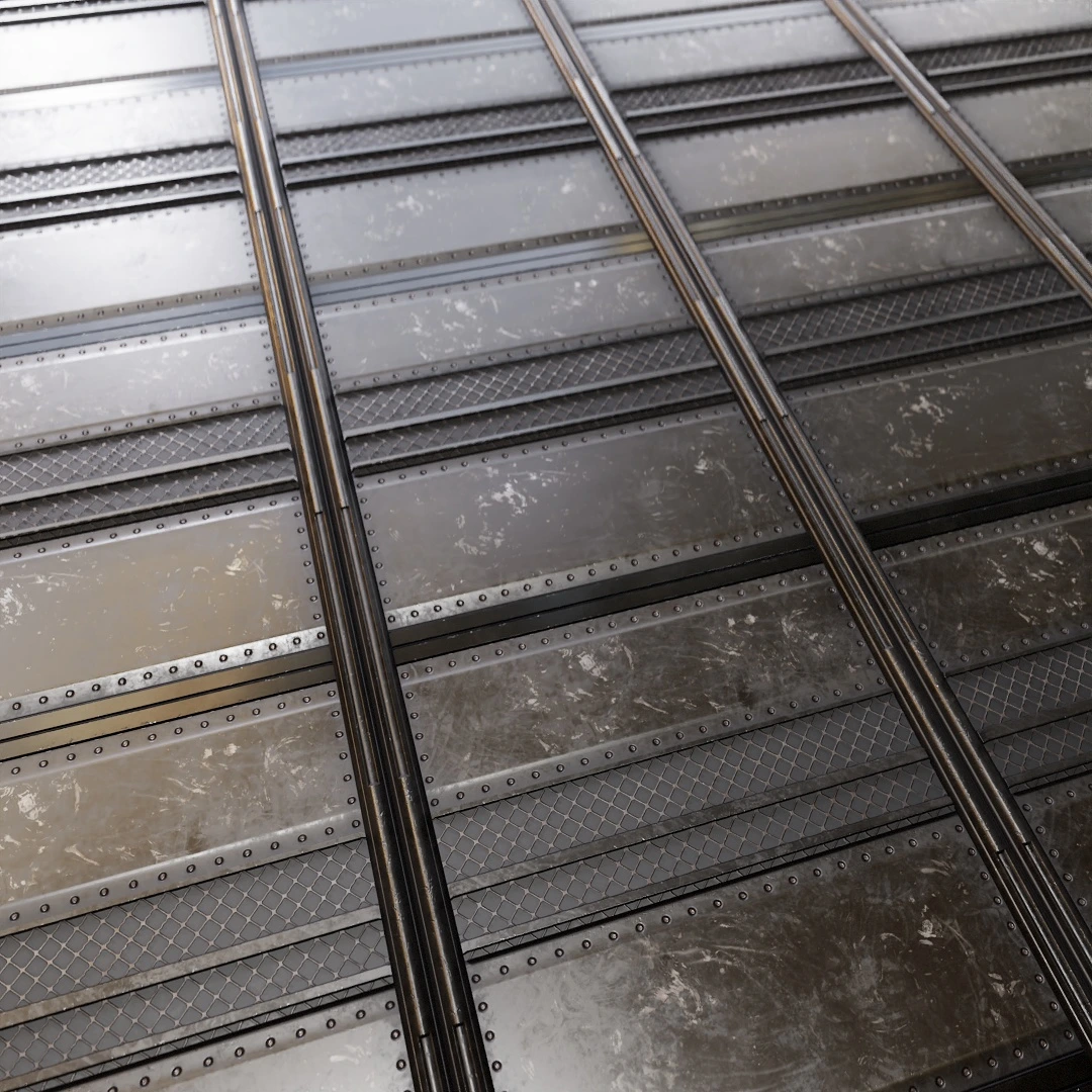 Sci-Fi Aged Metal Door Texture