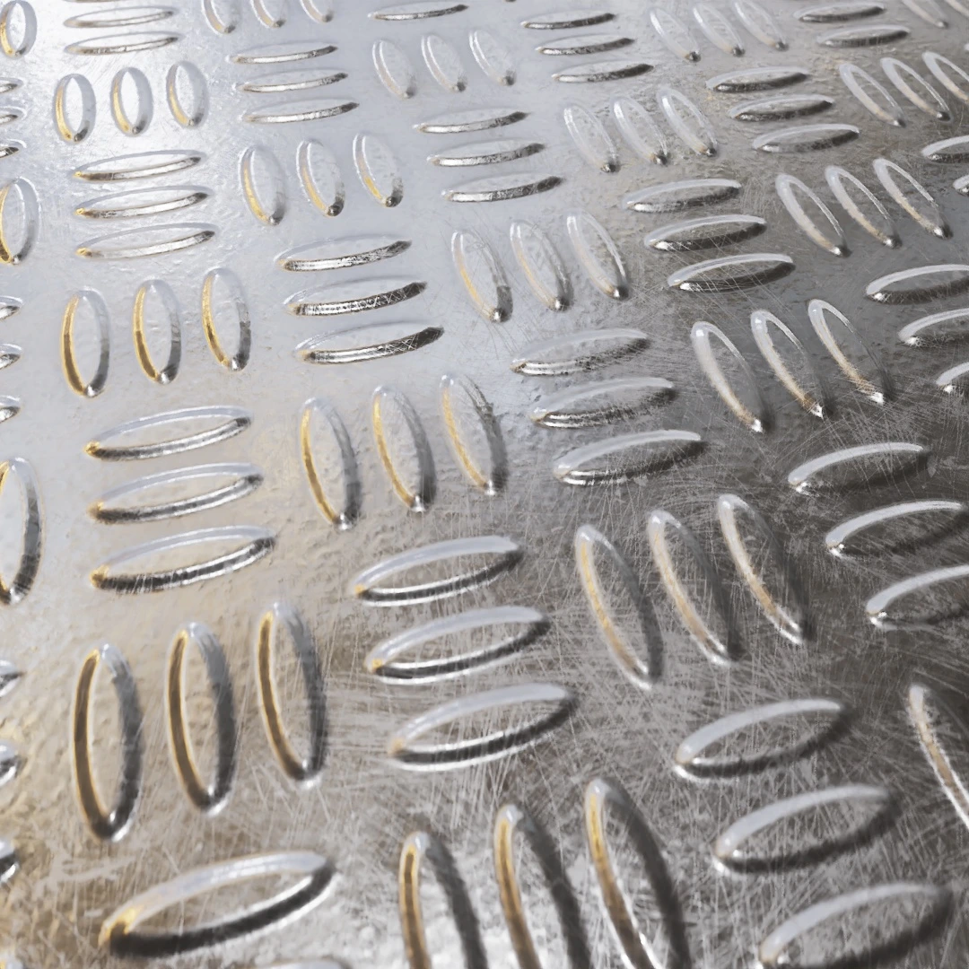 Scuffed Stainless Tread Plate Texture