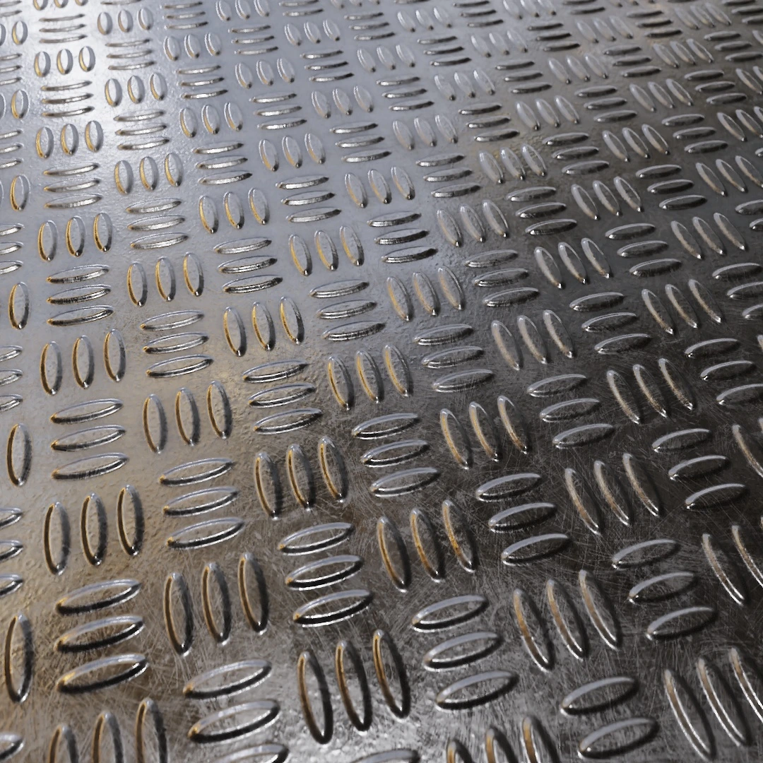 Scuffed Stainless Tread Plate Texture