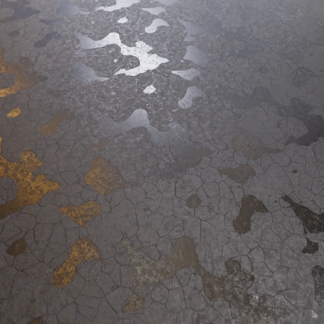 Single Lane Icy Asphalt Texture