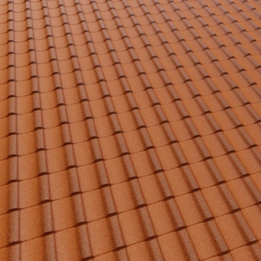 Terracotta Clay Shingle Roof Texture