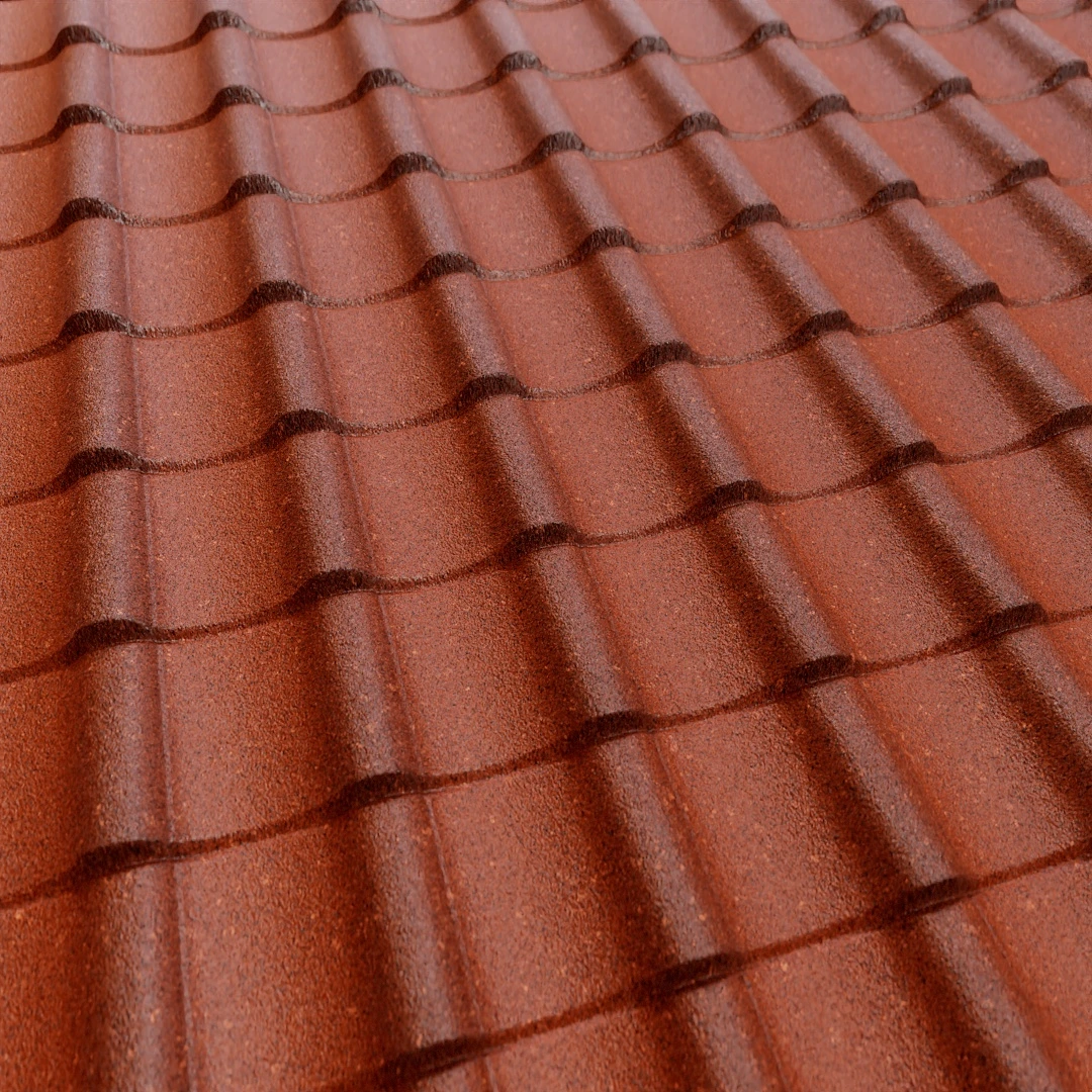 Terracotta Scalloped Roof Texture
