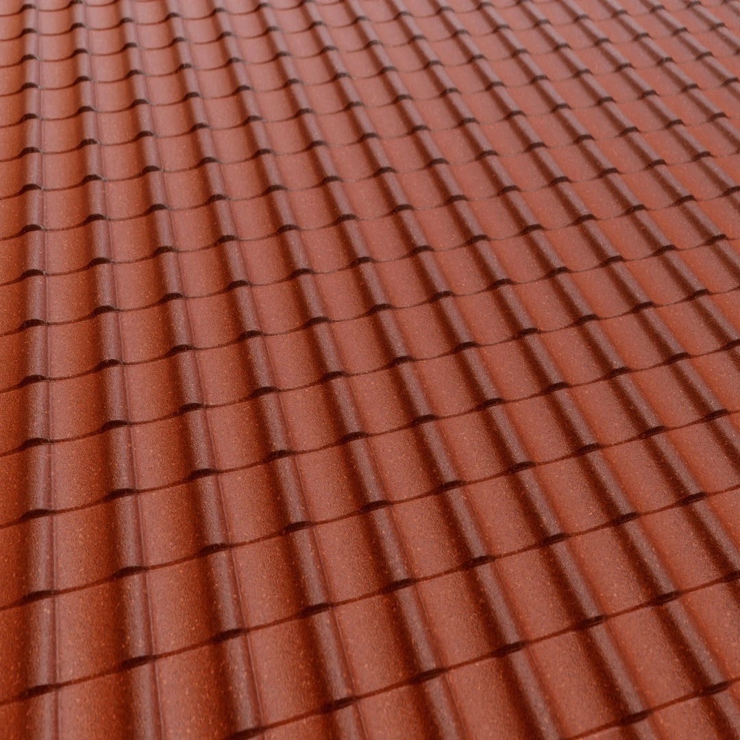 Terracotta Scalloped Roof Texture