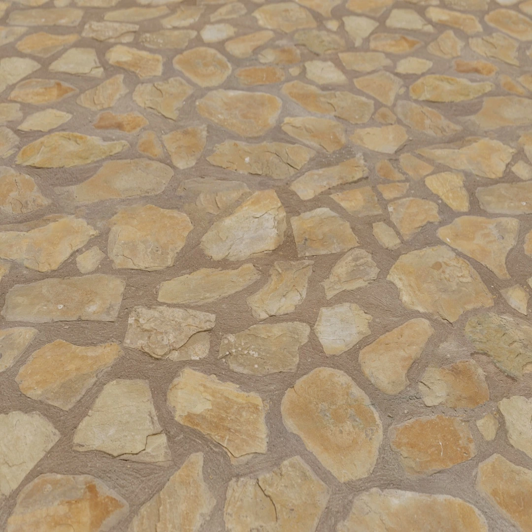 Thin Mosaic Stone Wall Texture
