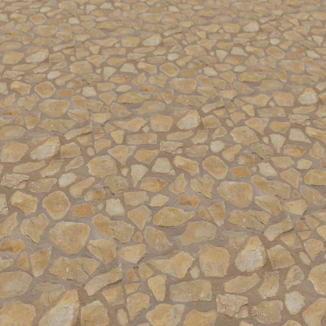 Thin Mosaic Stone Wall Texture