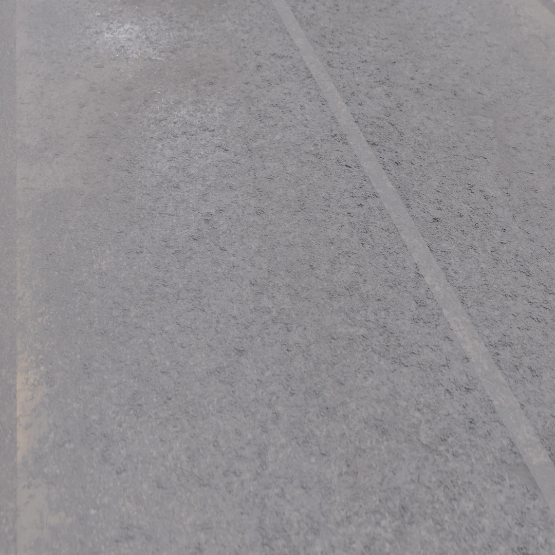 Two Lane Rain Soaked Grey Asphalt Texture