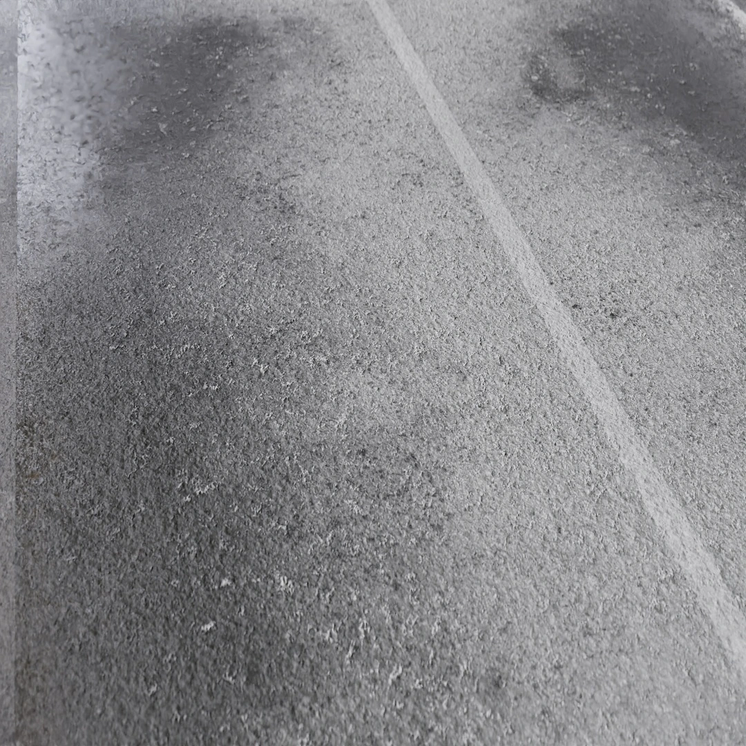 Two Lane Rain Soaked Grey Asphalt Texture