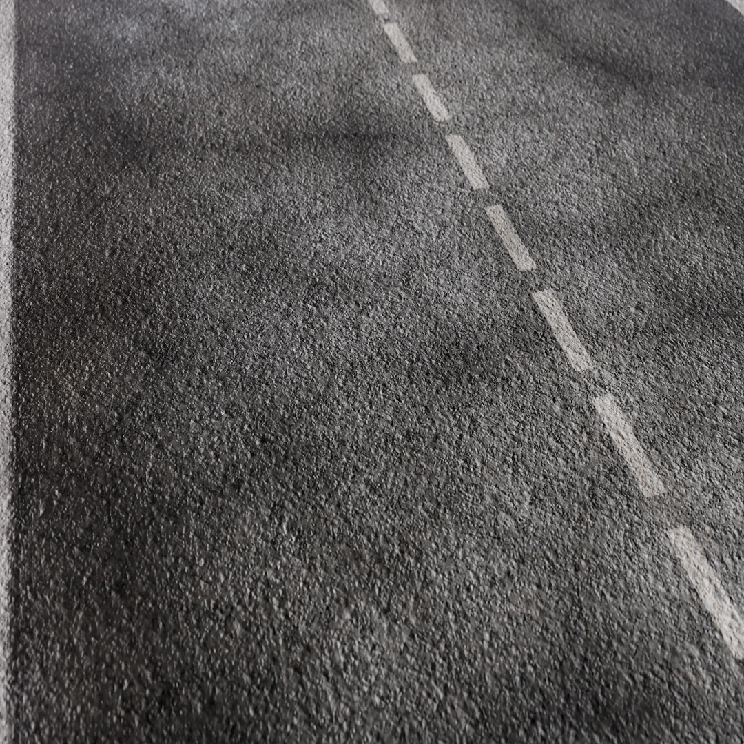 Two Lane Weathered Gray Asphalt Texture