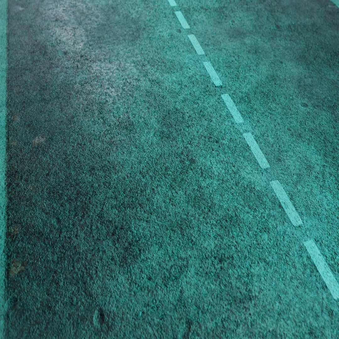 Two Lane Worn Asphalt Road Texture