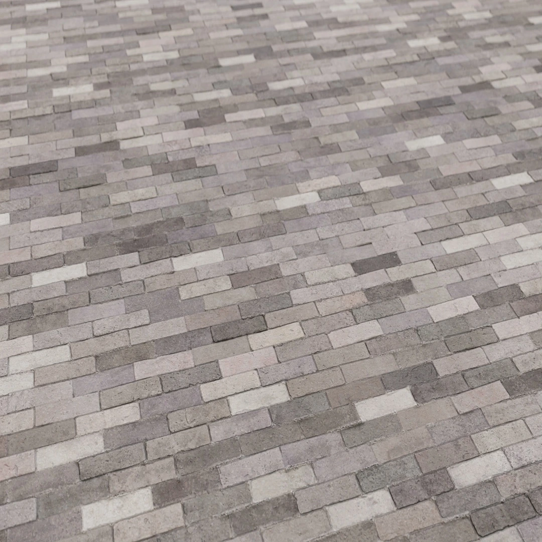 Variegated Greyscale Brick Texture