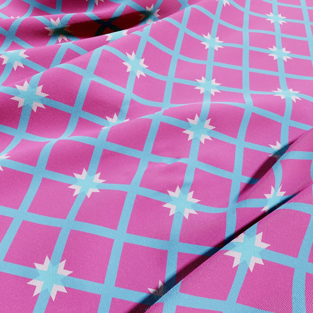 Vibrant Geometric Patterned Fabric Texture