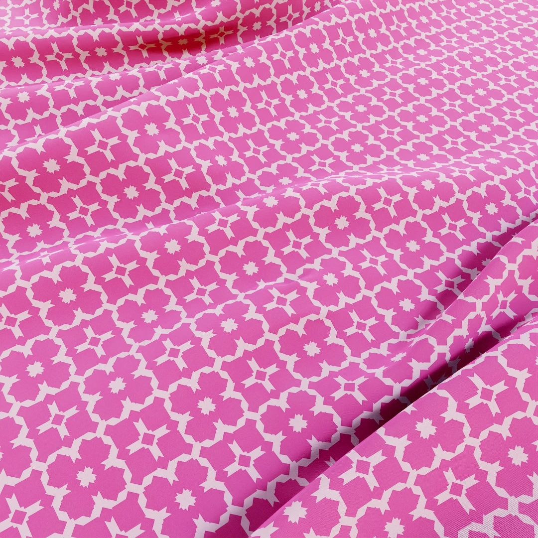 Vibrant Pink Geometric Patterned Fabric Texture
