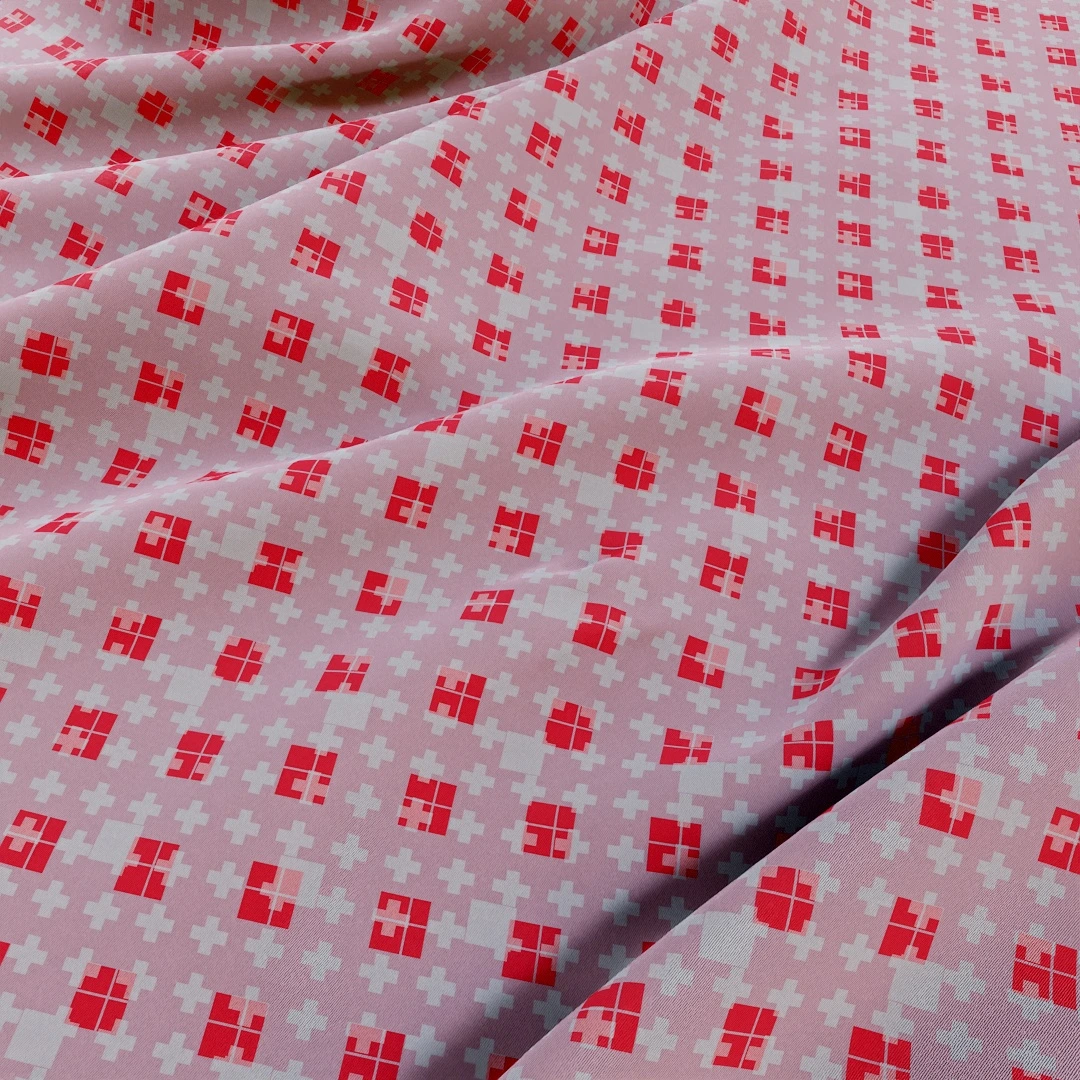 Vintage Crosshatch Rose Fabric Texture