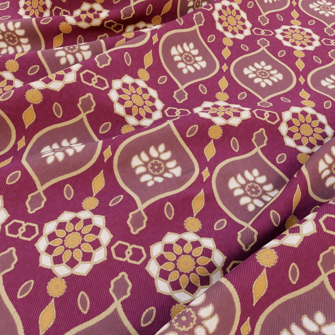 Vintage Floral Faux Tapestry Texture